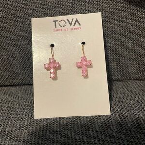 Tova Mini cross earrings